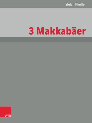 cover image of 3 Makkabäer